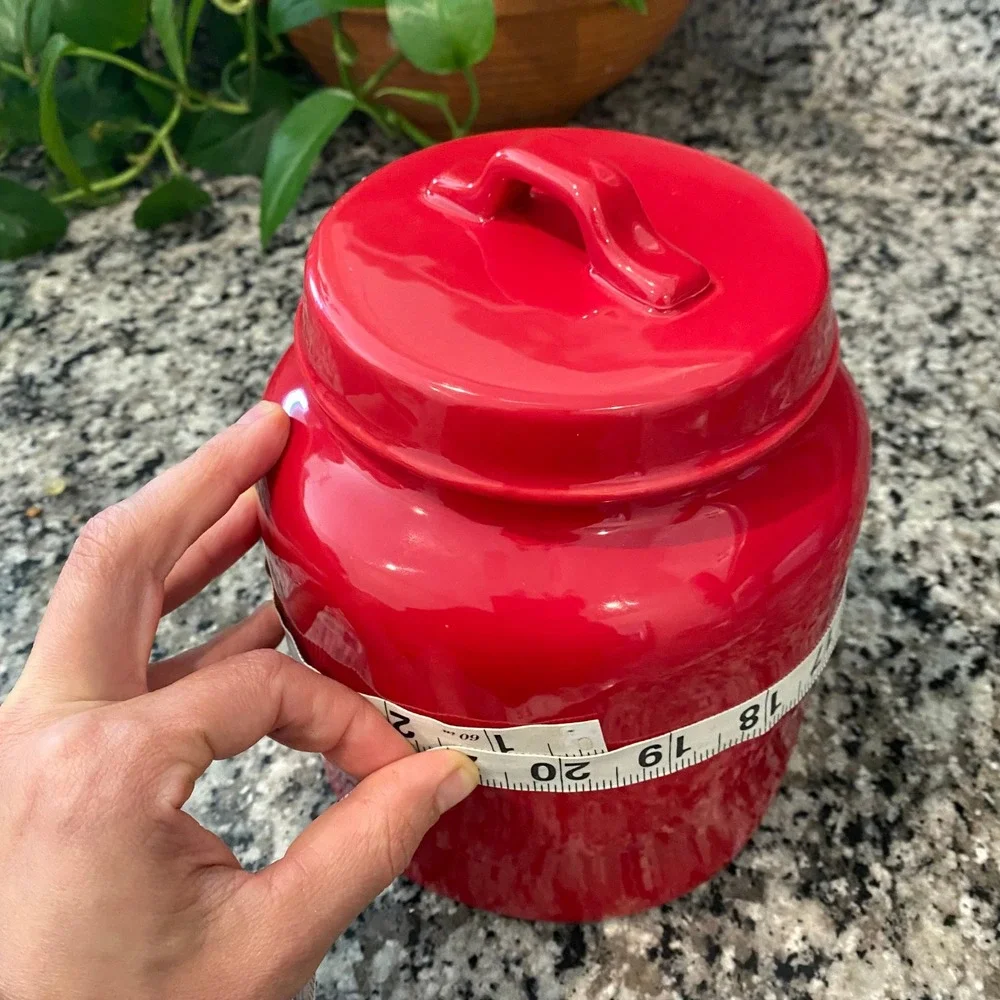Merry Christmas Rae Dunn Red Cookie Jar